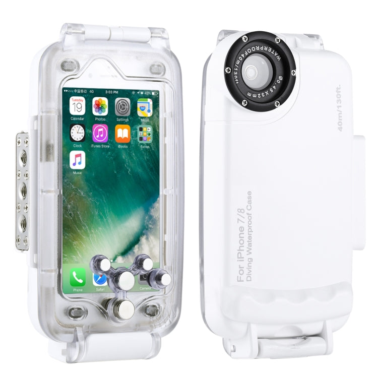 HAWEEL 40m/130ft Diving Case for iPhone 7 & 8, Photo Video Taking Underwater Housing Cover, For iPhone 8 & 7