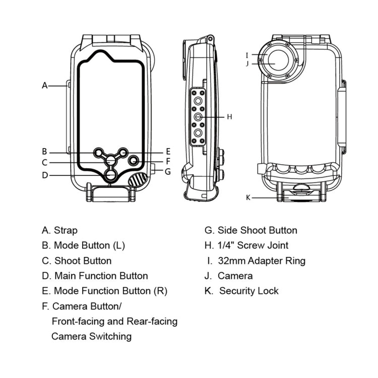 HAWEEL 40m/130ft Diving Case for iPhone 7 & 8, Photo Video Taking Underwater Housing Cover, For iPhone 8 & 7