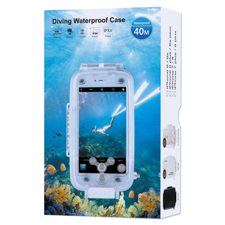 HAWEEL 40m/130ft Diving Case for iPhone 7 & 8, Photo Video Taking Underwater Housing Cover, For iPhone 8 & 7