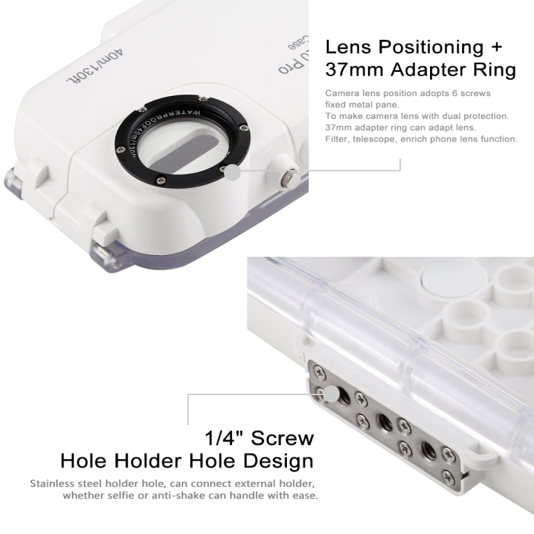 HAWEEL 40m/130ft Waterproof Diving Case for Huawei P20 Pro, Photo Video Taking Underwater Housing Cover, For Huawei P20 Pro
