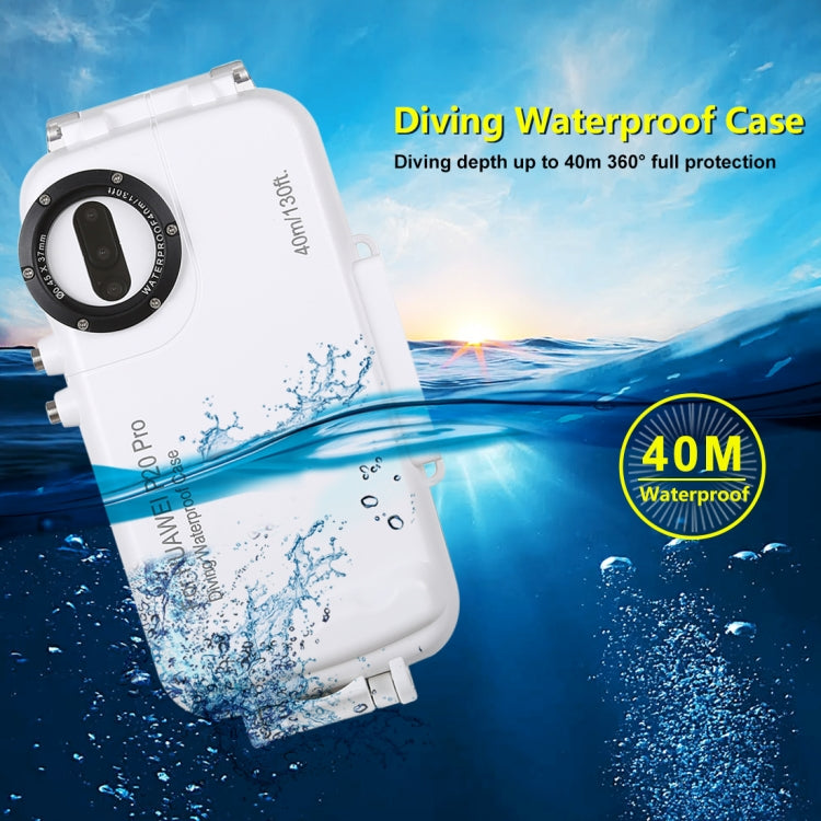 HAWEEL 40m/130ft Waterproof Diving Case for Huawei P20 Pro, Photo Video Taking Underwater Housing Cover, For Huawei P20 Pro