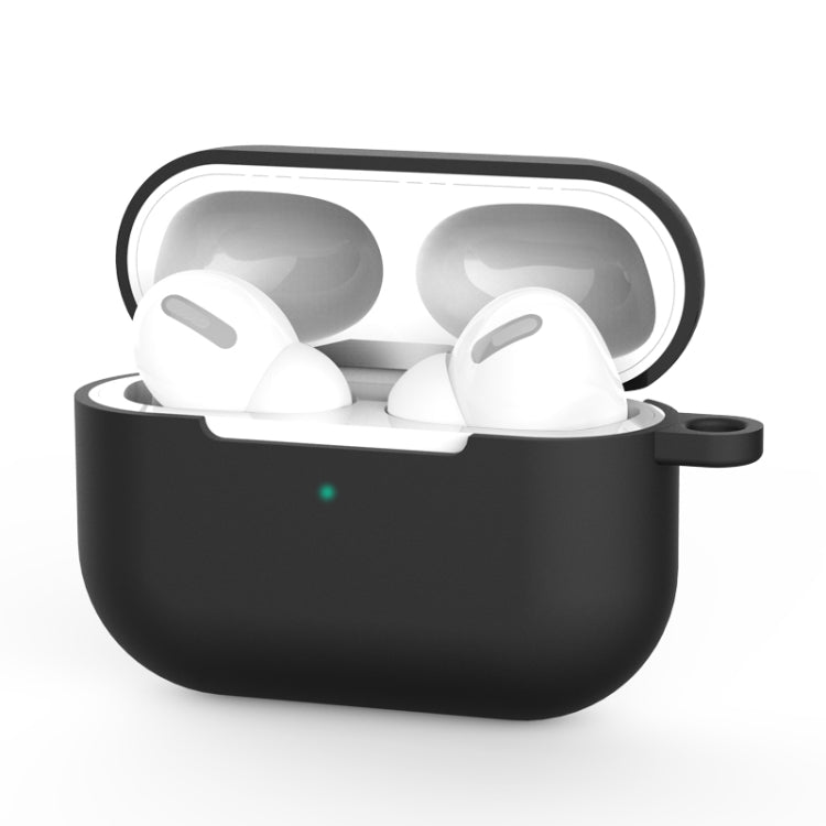 For AirPods Pro Silicone Wireless Earphone Protective Case Cover with Lanyard Hole, with Lanyard Hole