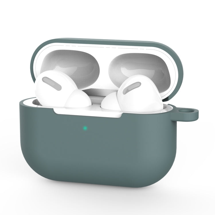 For AirPods Pro Silicone Wireless Earphone Protective Case Cover with Lanyard Hole, with Lanyard Hole