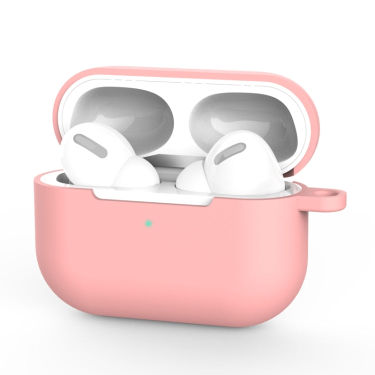 For AirPods Pro Silicone Wireless Earphone Protective Case Cover with Lanyard Hole, with Lanyard Hole
