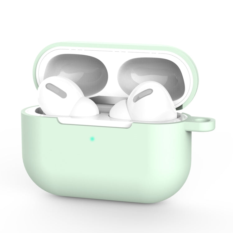 For AirPods Pro Silicone Wireless Earphone Protective Case Cover with Lanyard Hole, with Lanyard Hole