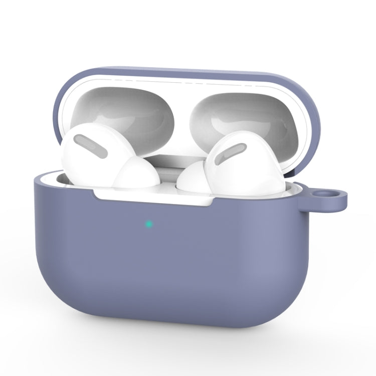 For AirPods Pro Silicone Wireless Earphone Protective Case Cover with Lanyard Hole, with Lanyard Hole