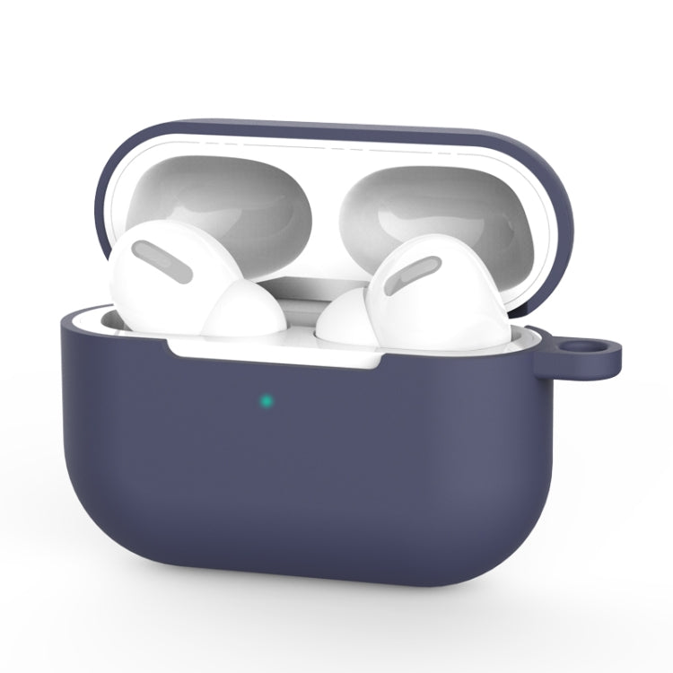 For AirPods Pro Silicone Wireless Earphone Protective Case Cover with Lanyard Hole, with Lanyard Hole