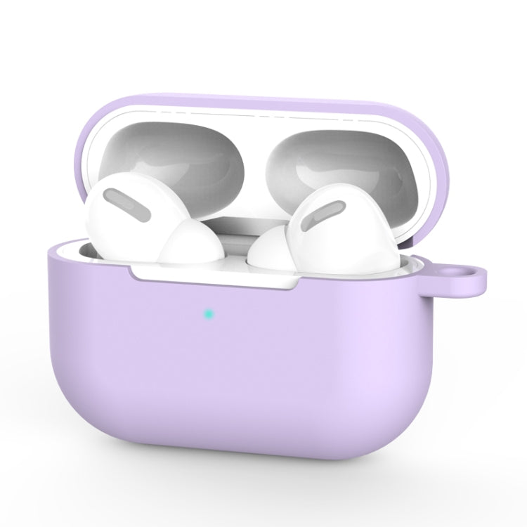For AirPods Pro Silicone Wireless Earphone Protective Case Cover with Lanyard Hole, with Lanyard Hole