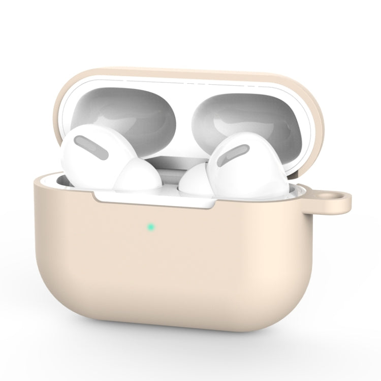 For AirPods Pro Silicone Wireless Earphone Protective Case Cover with Lanyard Hole, with Lanyard Hole