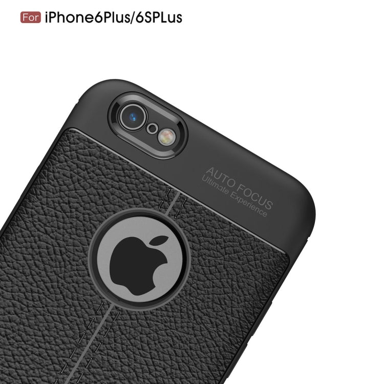 For iPhone 6 Plus & 6s Plus Litchi Texture TPU Protective Back Cover Case, For 6P & 6sP