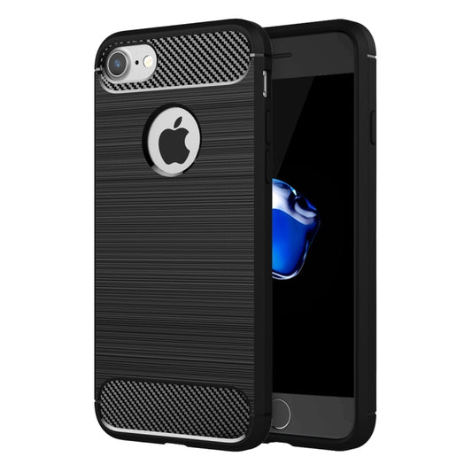 For  iPhone 8 & 7  Brushed Texture Fiber TPU Rugged Armor Protective Case