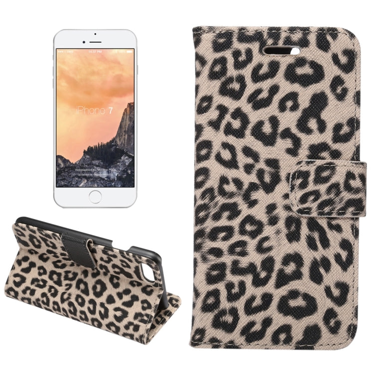 For  iPhone 8 & 7  Leopard Pattern Horizontal Flip Leather Case with Holder & Card Slots & Wallet, For 8 & 7