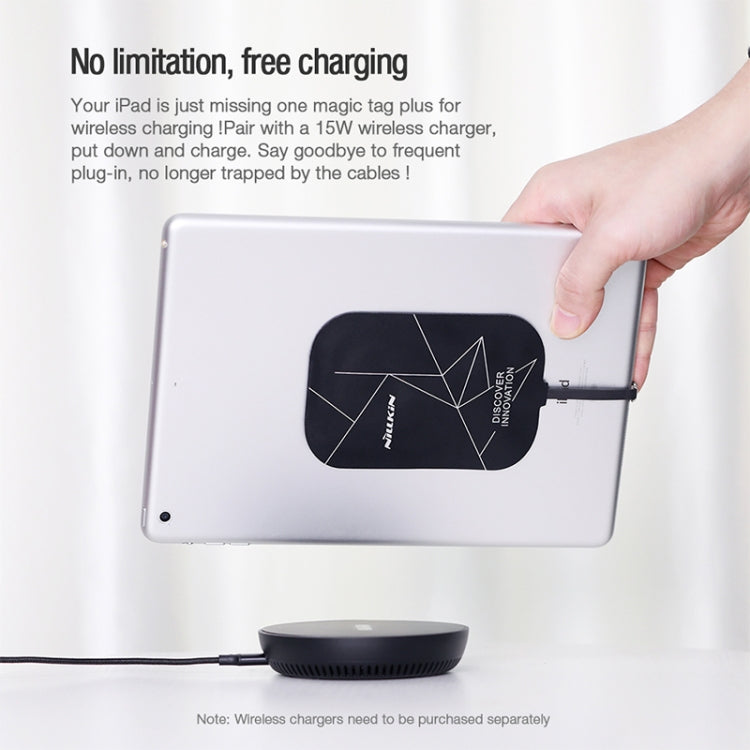 NILLKIN NKR01 For iPad 9.7 / 10.2 inch & iPad Air 10.5 inch & iPad Pro 10.5 inch Long Magic Tag Plus QI Standard Wireless Charging Receiver with 8 Pin Port, 8 Pin Long