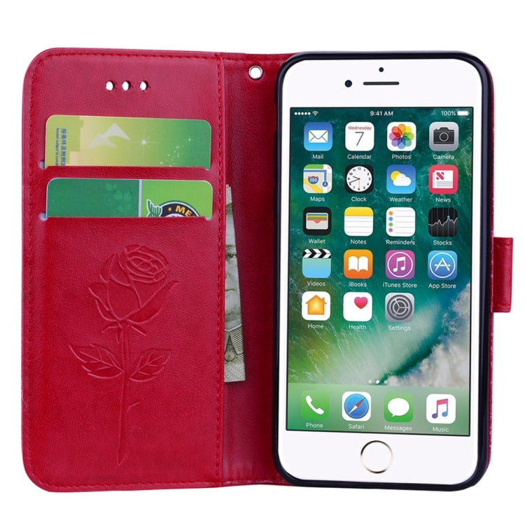 Fro  iPhone 8 & 7  Roses Pressed Flowers Pattern Flip Leather Case with Holder & Card Slots & Wallet, Fro 8 & 7