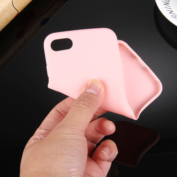 For  iPhone 8 & 7  Solid Color TPU Protective Case Without Round Hole