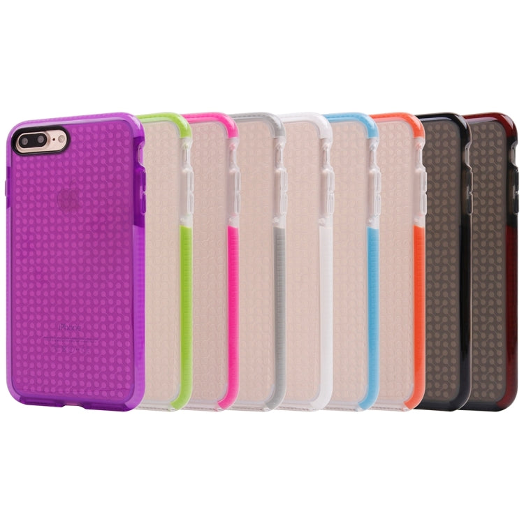 For iPhone 8 Plus & 7 Plus   Dumbbell Texture Transparent TPU Protective Case