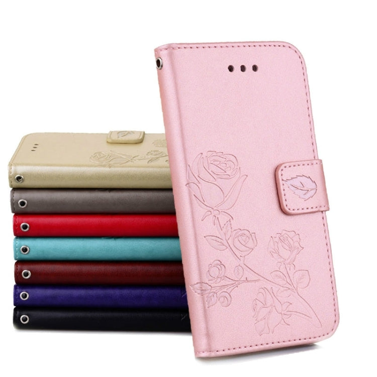 Fro iPhone 8 Plus & 7 Plus   Roses Pressed Flowers Pattern Flip Leather Case with Holder & Card Slots & Wallet, Fro 8P & 7P