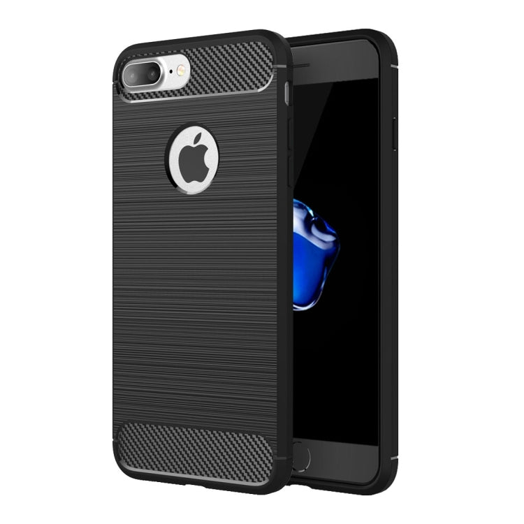 For iPhone 7 Plus Brushed Texture Fiber TPU Rugged Armor Protective Case, For iPhone 7 Plus