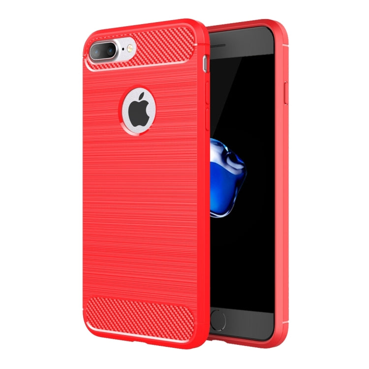 For iPhone 7 Plus Brushed Texture Fiber TPU Rugged Armor Protective Case, For iPhone 7 Plus