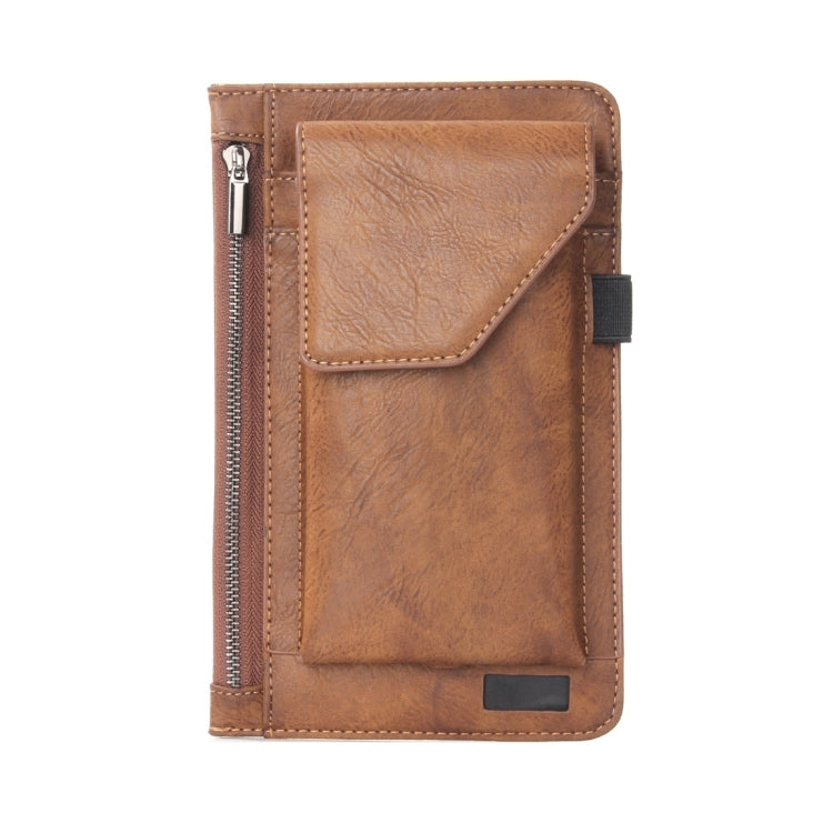 Universal Multi-function Retro Crazy Horse Texture Zipper Vertical Flip PU Leather Case / Waist Bag for iPhone 8 Plus & 7 Plus   & iPhone 7 & iPhone 6 Plus & Galaxy A3 (2017)