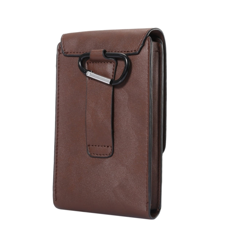 6.3 inch and Below Universal Crazy Horse Texture 3 Pouches Vertical Flip Leather Case with Belt Hole & Climbing Buckle for Galaxy Note 8, Sony, Huawei, Meizu, Lenovo, ASUS, Cubot, Oneplus, Oukitel, Xiaomi, DOOGEE, Vkworld, and other Smartphones