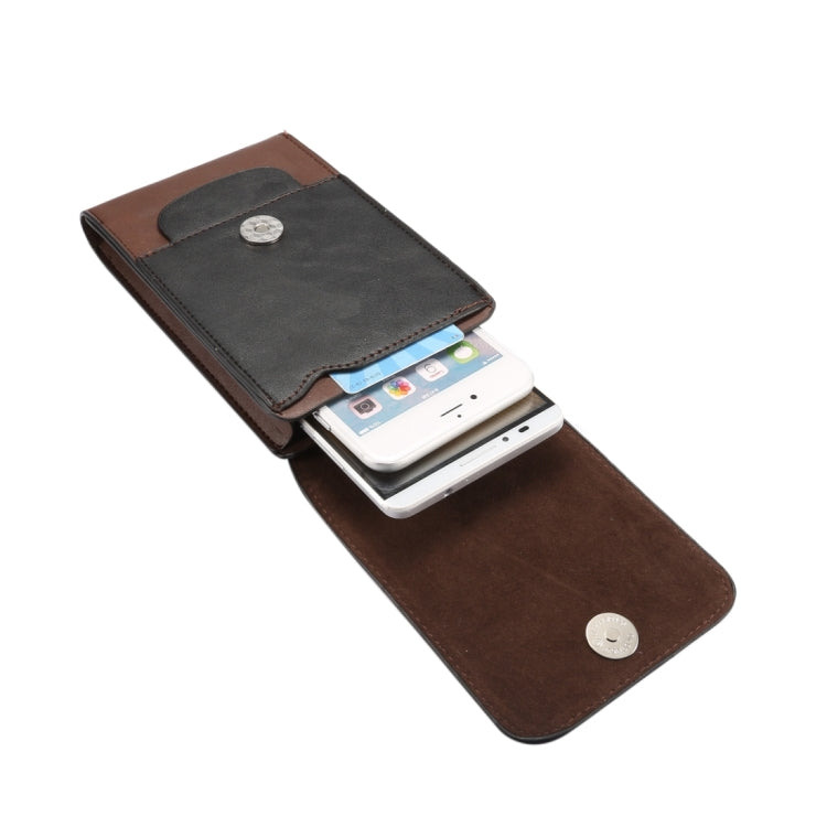 6.3 inch and Below Universal Crazy Horse Texture 3 Pouches Vertical Flip Leather Case with Belt Hole & Climbing Buckle for Galaxy Note 8, Sony, Huawei, Meizu, Lenovo, ASUS, Cubot, Oneplus, Oukitel, Xiaomi, DOOGEE, Vkworld, and other Smartphones