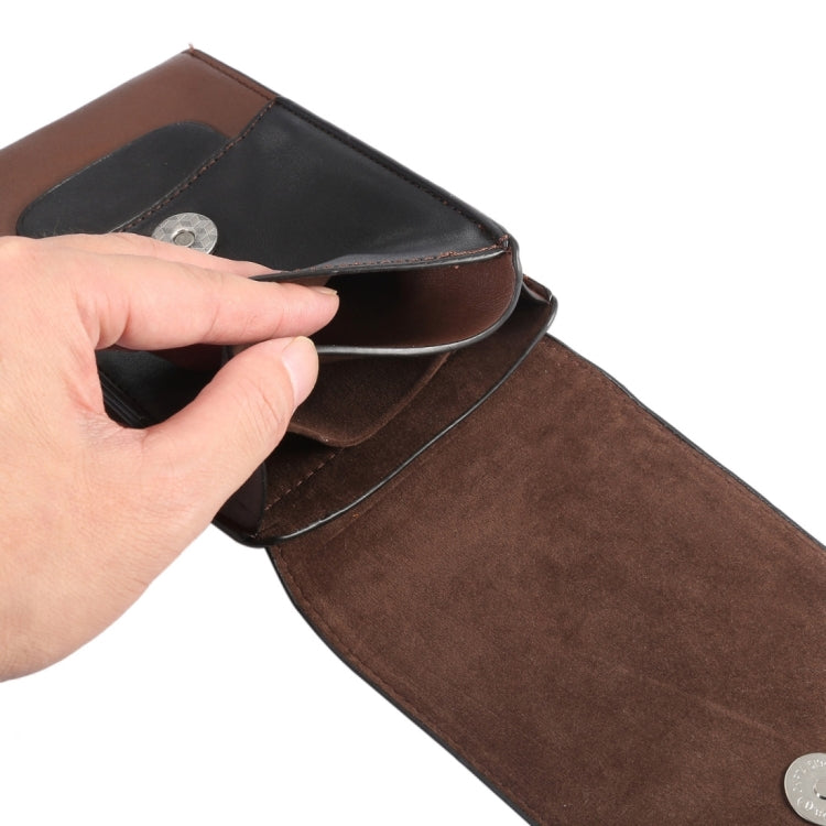 6.3 inch and Below Universal Crazy Horse Texture 3 Pouches Vertical Flip Leather Case with Belt Hole & Climbing Buckle for Galaxy Note 8, Sony, Huawei, Meizu, Lenovo, ASUS, Cubot, Oneplus, Oukitel, Xiaomi, DOOGEE, Vkworld, and other Smartphones