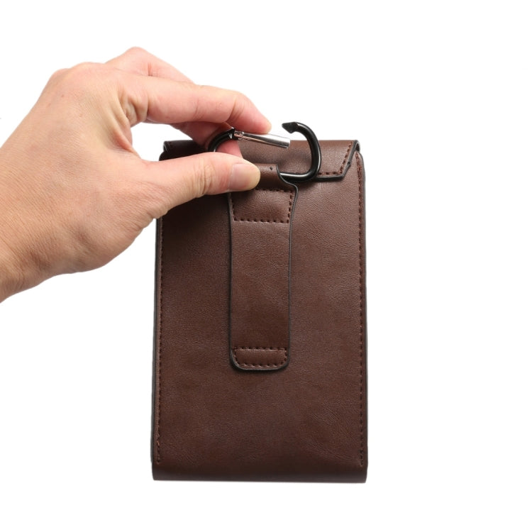 6.3 inch and Below Universal Crazy Horse Texture 3 Pouches Vertical Flip Leather Case with Belt Hole & Climbing Buckle for Galaxy Note 8, Sony, Huawei, Meizu, Lenovo, ASUS, Cubot, Oneplus, Oukitel, Xiaomi, DOOGEE, Vkworld, and other Smartphones