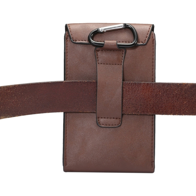6.3 inch and Below Universal Crazy Horse Texture 3 Pouches Vertical Flip Leather Case with Belt Hole & Climbing Buckle for Galaxy Note 8, Sony, Huawei, Meizu, Lenovo, ASUS, Cubot, Oneplus, Oukitel, Xiaomi, DOOGEE, Vkworld, and other Smartphones
