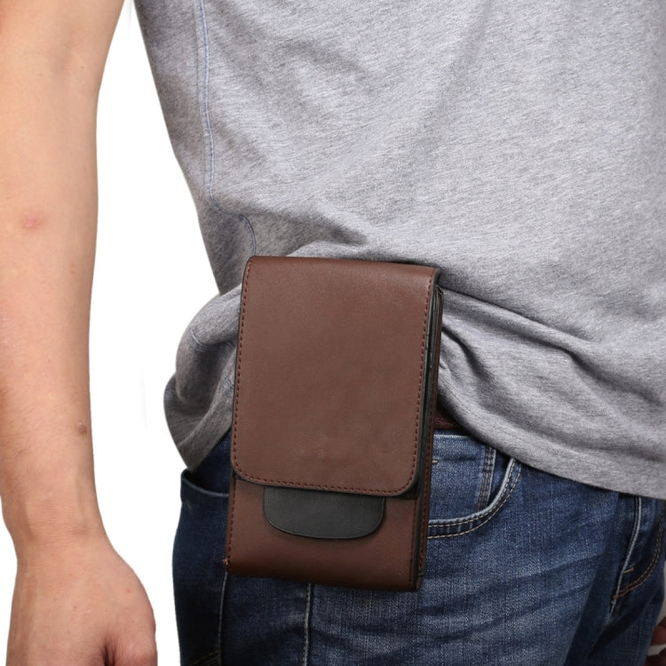 6.3 inch and Below Universal Crazy Horse Texture 3 Pouches Vertical Flip Leather Case with Belt Hole & Climbing Buckle for Galaxy Note 8, Sony, Huawei, Meizu, Lenovo, ASUS, Cubot, Oneplus, Oukitel, Xiaomi, DOOGEE, Vkworld, and other Smartphones