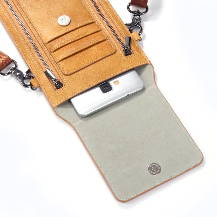 6.3 inch and Below Universal PU Leather Double Zipper Shoulder Carrying Bag with Card Slots & Wallet for Sony, Huawei, Meizu, Lenovo, ASUS, Cubot, Oneplus, Dreami, Oukitel, Xiaomi, Ulefone, Letv, DOOGEE, Vkworld, and other Smartphones