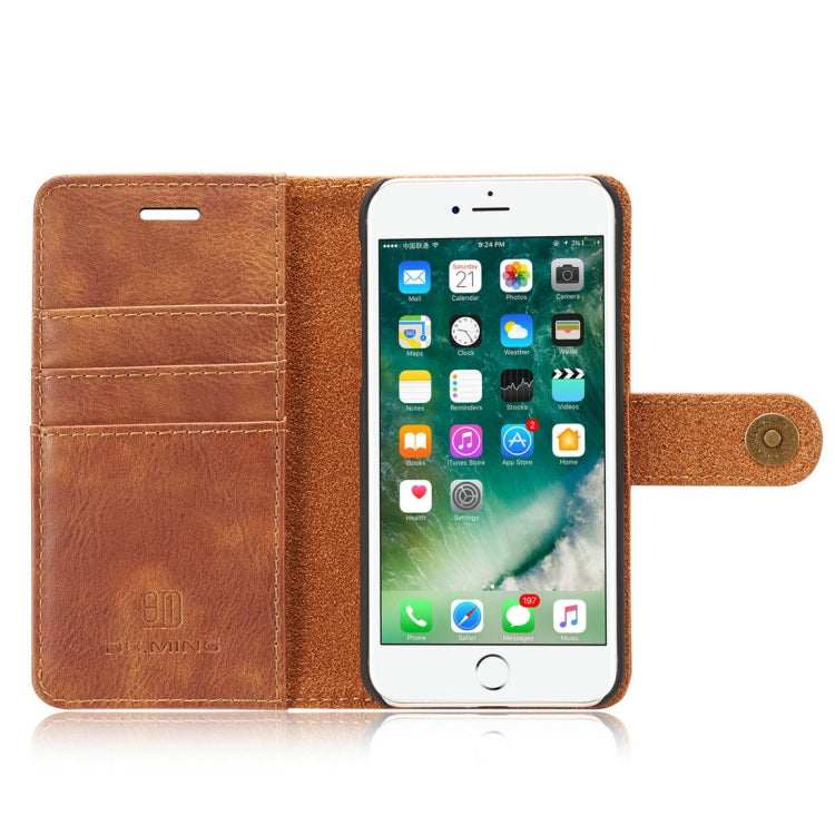 DG.MING for iPhone 8 & 7  Crazy Horse Texture Horizontal Flip Detachable Magnetic Protective Case with Holder & Card Slots & Wallet, iPhone 8 & 7