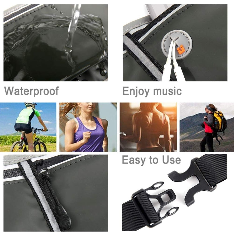 Mucro Running Fanny Bag Large Capacity Sports Belt Waist Pouch Bag with Survival Whistle & Adjustable Extender for iPhone 12  / 12 Pro, iPhone XS Max and 6.5 inch Phones