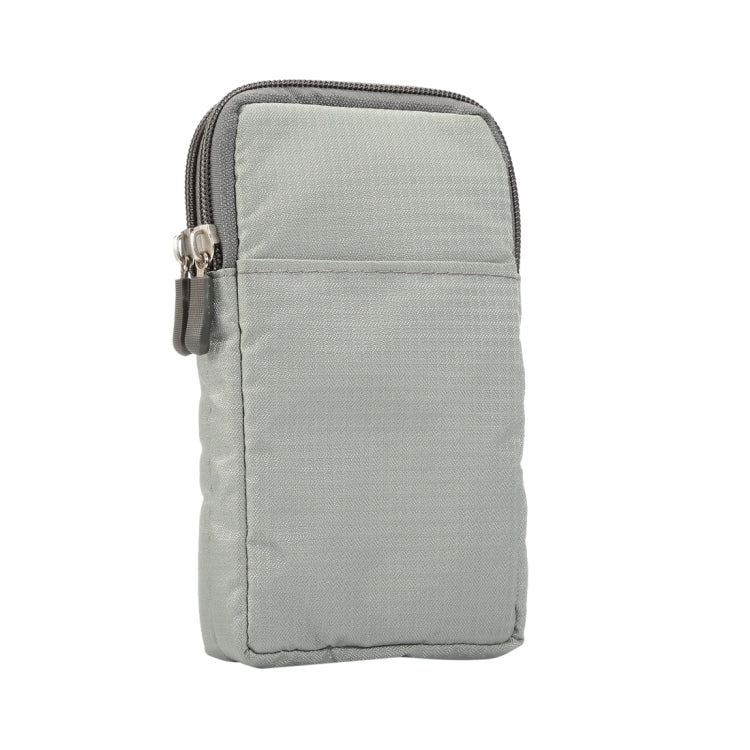 Multi-function Casual Sport Mobile Phone Double Zipper Waist Pack Diagonal Bag for 6.9 Inch or Below Smartphones