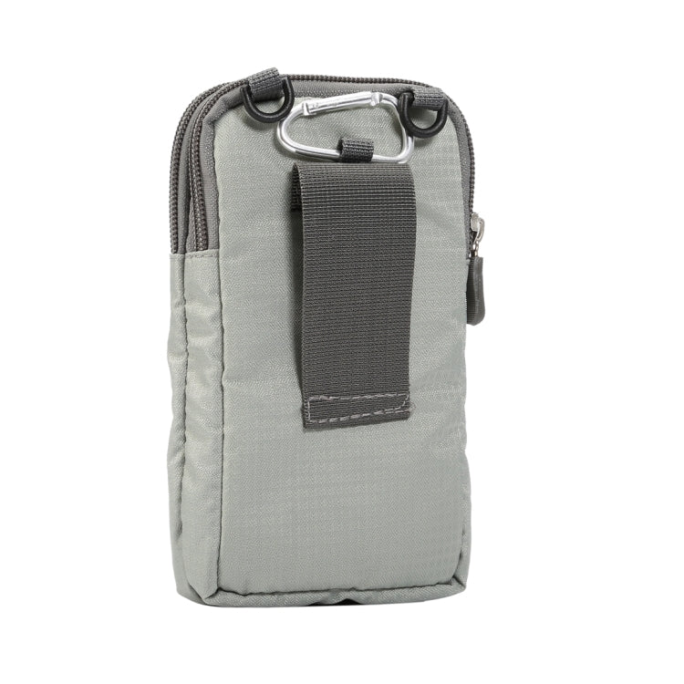 Multi-function Casual Sport Mobile Phone Double Zipper Waist Pack Diagonal Bag for 6.9 Inch or Below Smartphones