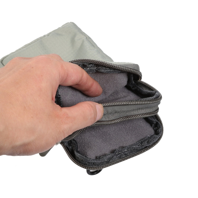 Multi-function Casual Sport Mobile Phone Double Zipper Waist Pack Diagonal Bag for 6.9 Inch or Below Smartphones