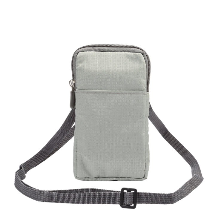 Multi-function Casual Sport Mobile Phone Double Zipper Waist Pack Diagonal Bag for 6.9 Inch or Below Smartphones