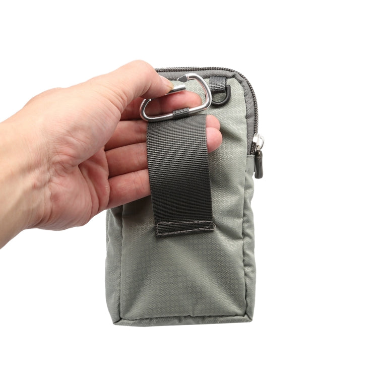 Multi-function Casual Sport Mobile Phone Double Zipper Waist Pack Diagonal Bag for 6.9 Inch or Below Smartphones