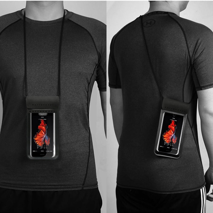 Outdoor Diving Swimming Mobile Phone Touch Screen Waterproof Bag for 5.1 to 6 Inch Mobile Phone