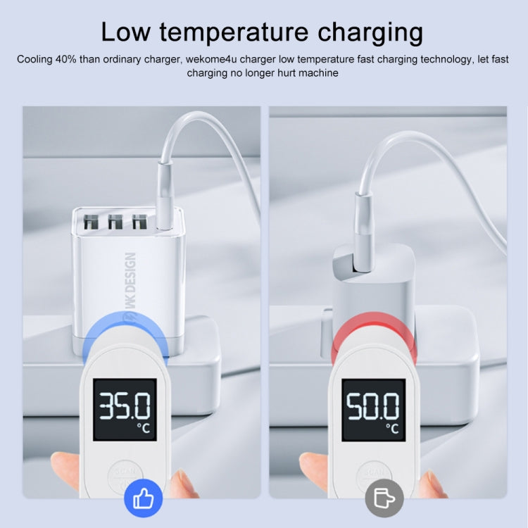 WK WP-U125 Youpin Series 18W QC3.0 4 USB Ports Fast Travel Charger, EU Plug, EU Plug