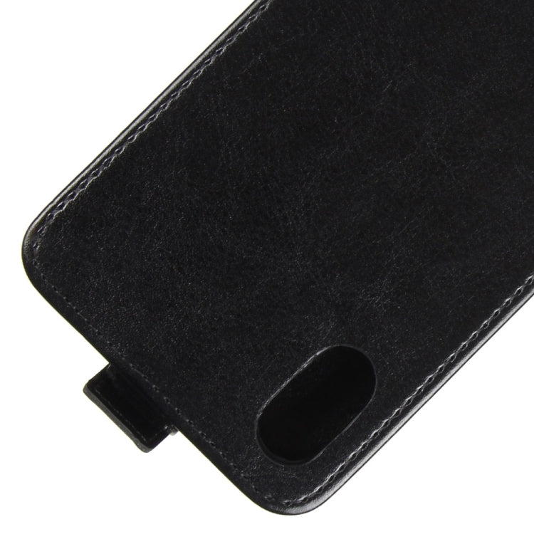 For iPhone X / XS Crazy Horse Texture Vertical Flip Leather Case with Card Slot & Photo Frame, For iPhone X