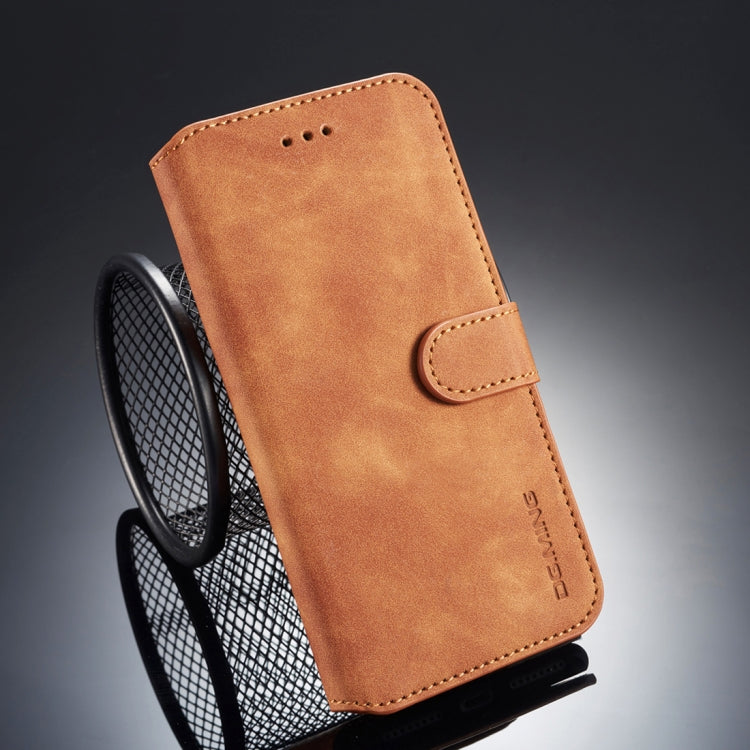 DG.MING Retro Oil Side Horizontal Flip Case for iPhone 8 Plus & 7 Plus, with Holder & Card Slots & Wallet, iPhone 8 Plus & 7 Plus