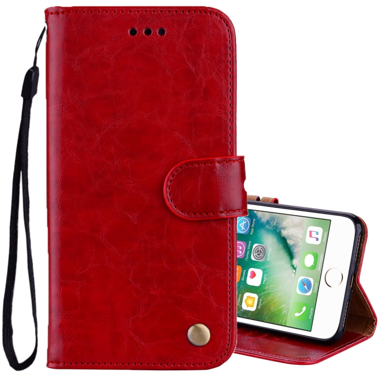For iPhone 8 Plus & 7 Plus Business Style Oil Wax Texture Horizontal Flip Leather Case with Holder & Card Slots & Wallet, For iPhone 8P & 7P