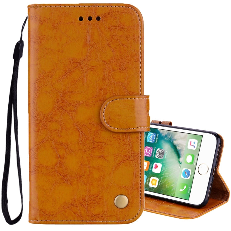 For iPhone 8 Plus & 7 Plus Business Style Oil Wax Texture Horizontal Flip Leather Case with Holder & Card Slots & Wallet, For iPhone 8P & 7P