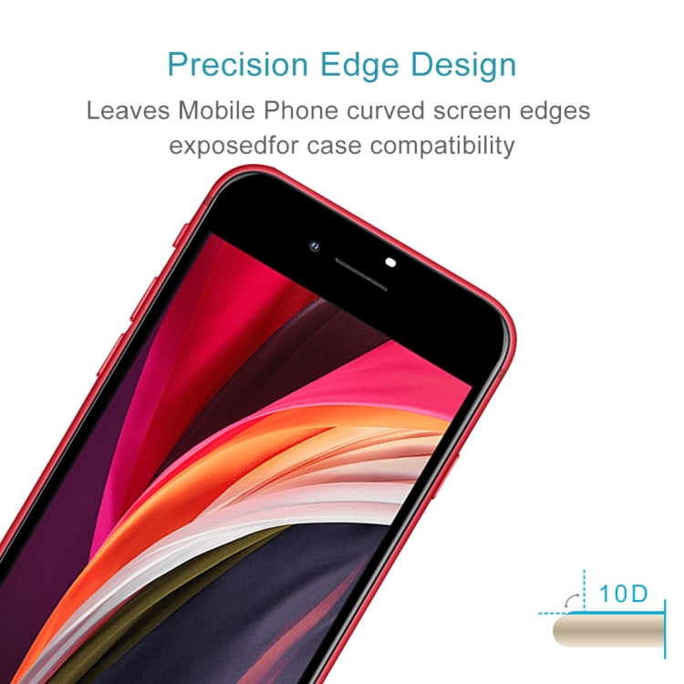 For iPhone SE 2022 / 2020 25 PCS Full Screen Large Arc Edge High Aluminum Tempered Glass Film, 25 PCS