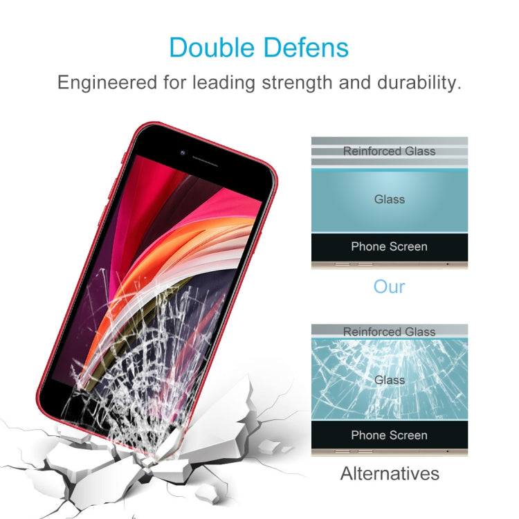 For iPhone SE 2022 / 2020 25 PCS Full Screen Large Arc Edge High Aluminum Tempered Glass Film, 25 PCS