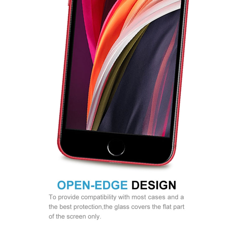 For iPhone SE 2022 / 2020 25 PCS Full Screen Large Arc Edge High Aluminum Tempered Glass Film, 25 PCS