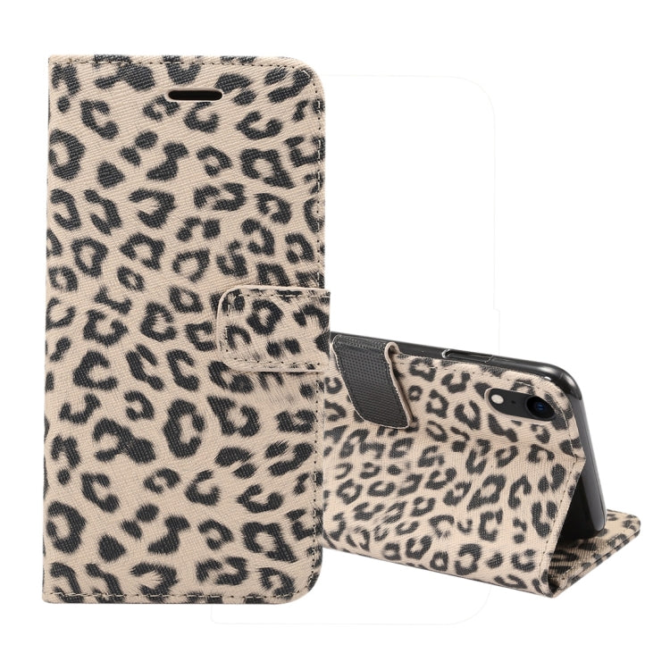 For iPhone XR Leopard Pattern Horizontal Flip Leather Case with Holder & Card Slots, For XR