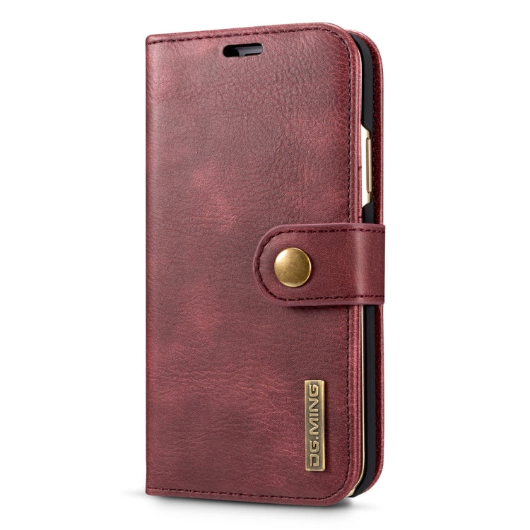 For iPhone X / XS DG.MING  Crazy Horse Texture Horizontal Flip Detachable Magnetic Protective Case with Holder & Card Slots & Wallet, iPhone X, iPhone  X, For  X