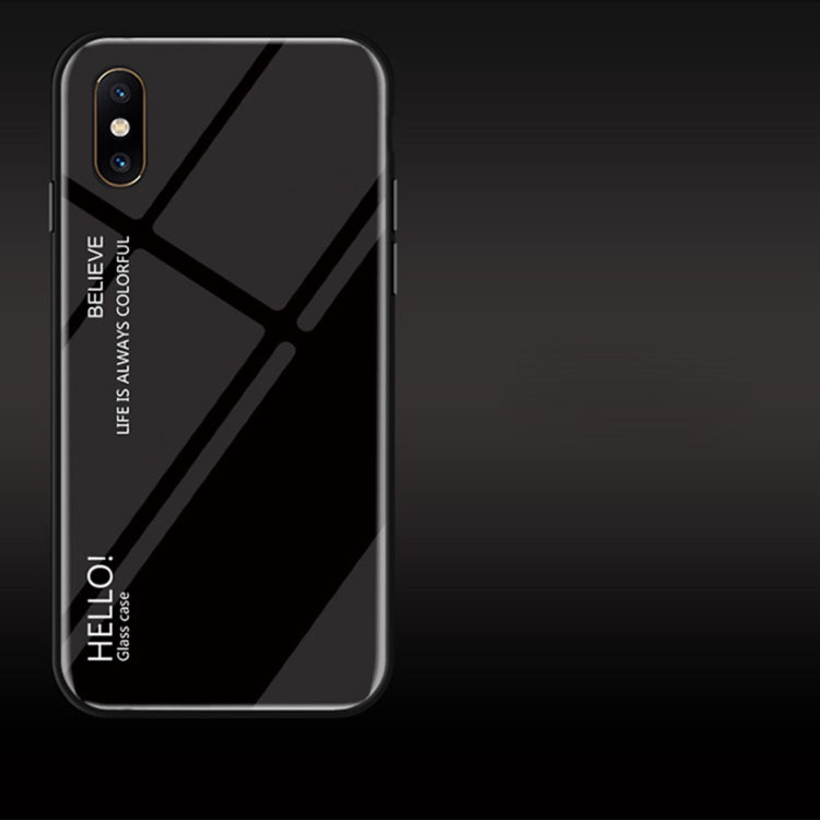 For iPhone X / XS Gradient Color Glass Case, iPhone X / XS